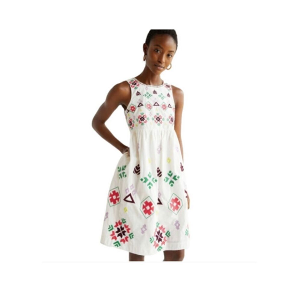 Anthropologie Dolly Embroidered Mini Dress